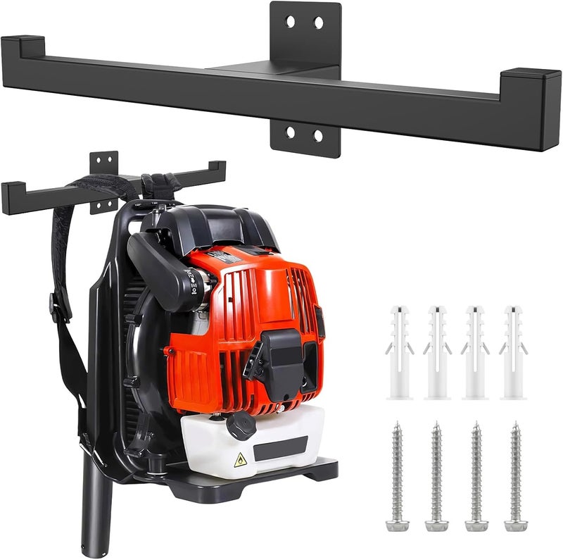 RTOSY Store Backpack Leaf Blower Hanger, Backpack Blower Storage Organizer Holder, Heary Duty Chainsaw Wall Mount, Tactical Gear Stand (1 Pack) - Image 1